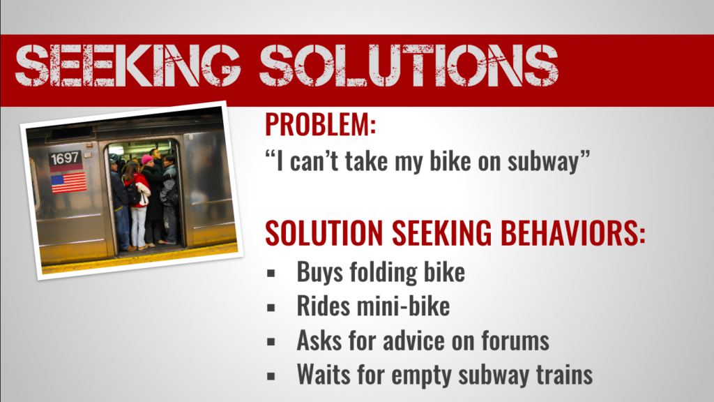solution seeking behaviors